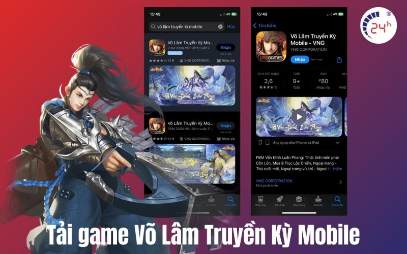 cách tải trò chơi Võ Lâm Truyền Kỳ Mobile