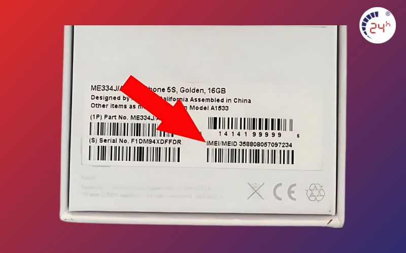 Kiểm tra IMEI iPhone trên vỏ hộp 