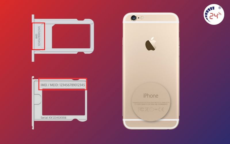 kiểm tra IMEI iPhone trên thân máy