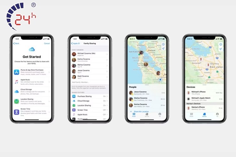 chia sẻ vị trí iPhone trong gia đình