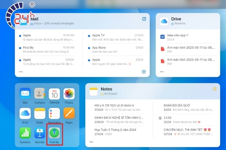 tìm điện thoại bị mất bằng iCloud