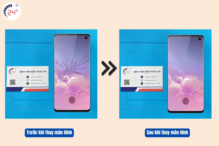 kiểm tra màn hình samsung sau khi thay 