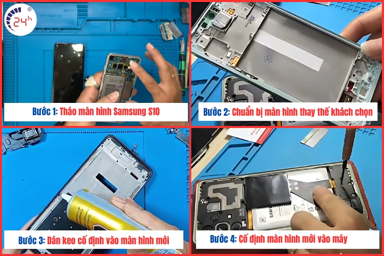 thực hiện thay màn hình samsung galaxy s10