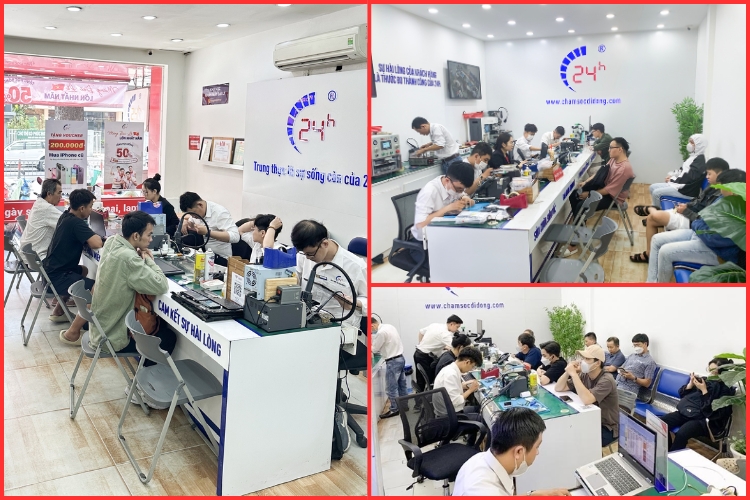 khách hàng tại Bệnh Viện Điện Thoại, Laptop 24h