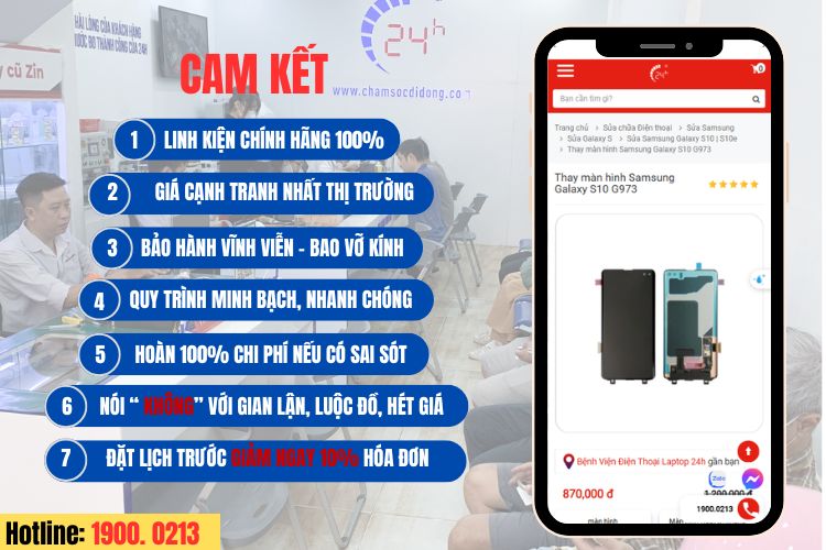 thay màn hình samsung galaxy s10