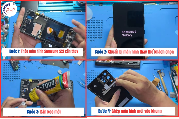 quy trình thay màn hình samsung s21