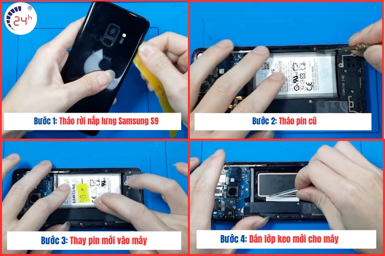 quy trình thay pin samsung galaxy s9