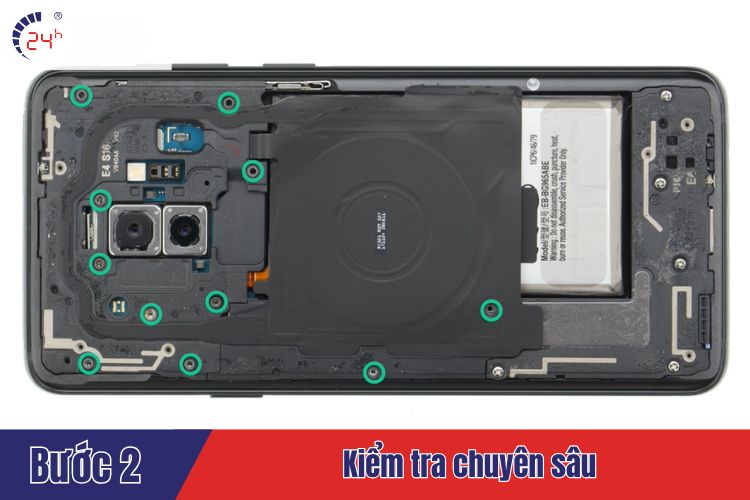 kiểm tra tình trạng pin Samsung S9 Plus