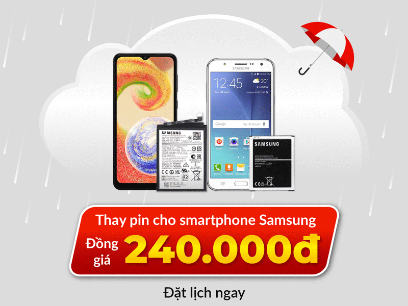 thay pin samsung đồng giá