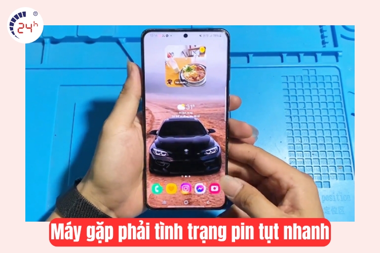 máy tụt pin nhanh