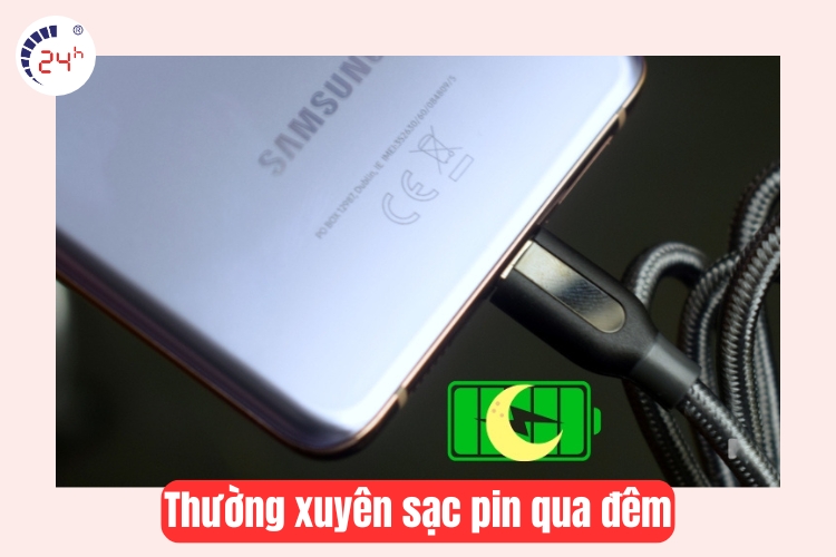 thường xuyên sạc pin qua đêm