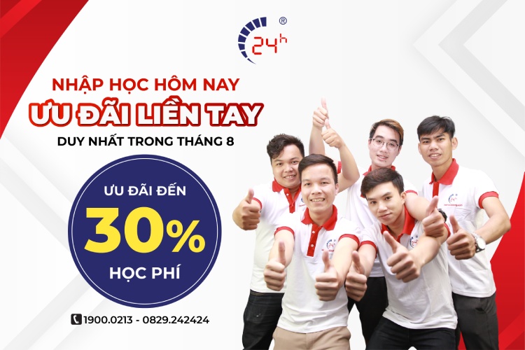 nhập học hôm nay ưu đãi liền tay