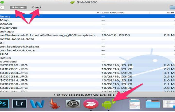cách kết nối điện thoại android với macbook 