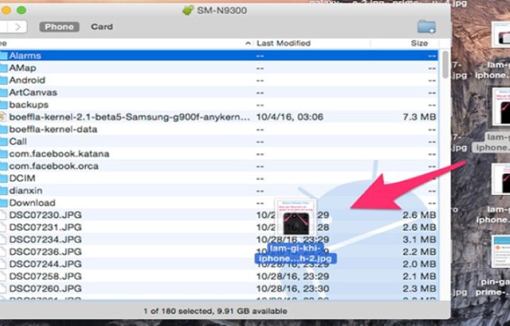 cách kết nối điện thoại android với macbook 