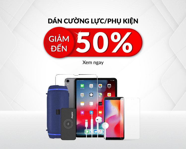Khách hàng sẽ được giảm đến 50% chi phí dán cường lực/phụ kiện tại trung tâm