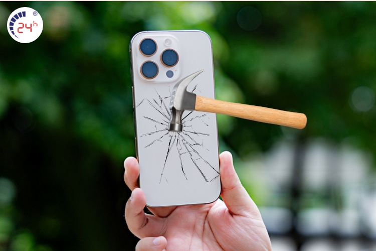 thay kính lưng iphone 16 pro bị tác động mạnh 