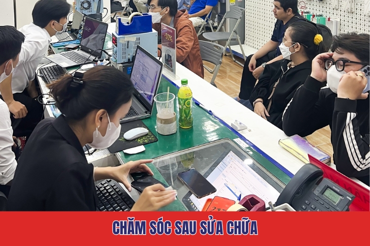 thay kính lưng iphone 16 pro được chăm sóc sau sửa chữa