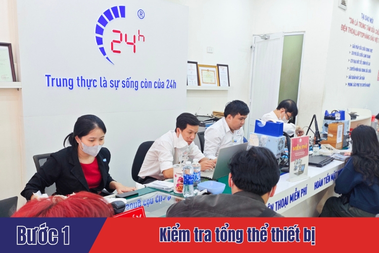Kiểm tra tổng thể thiết bị thay mặt kính iPhone 12 Mini