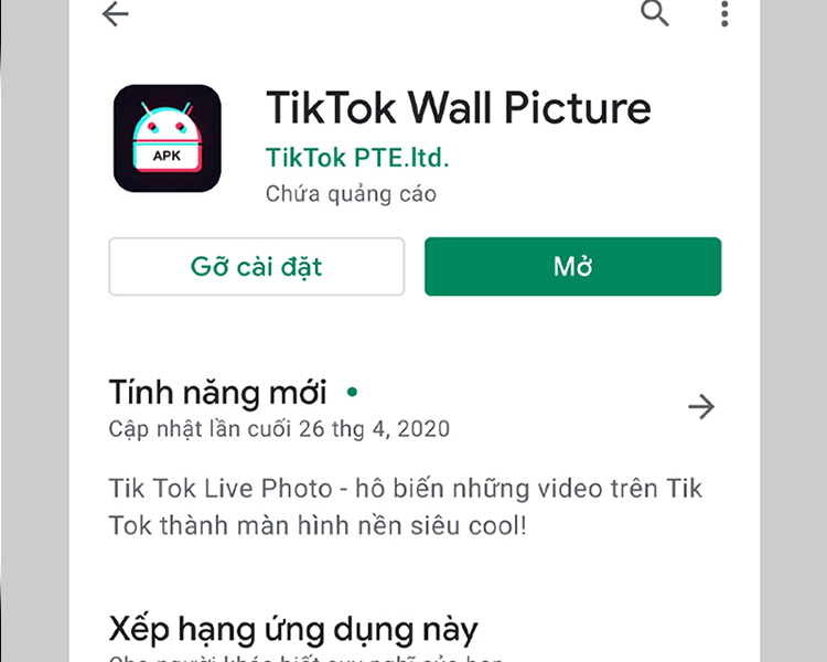 Thay đổi hình nền điện thoại Samsung tải và cài đặt ứng dụng TikTok Wall Picture miễn phí trên CH Play