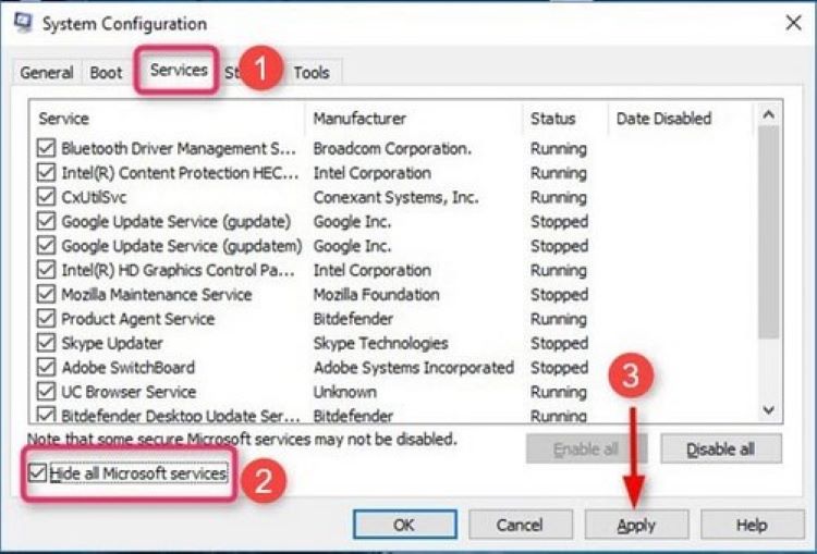 Sử dụng chế độ Clean Boot
