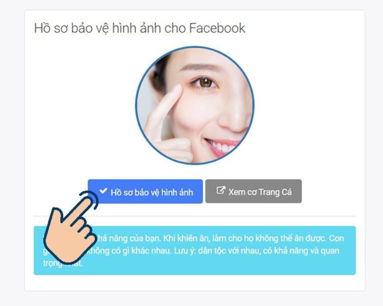Chọn mục Hồ sơ bảo vệ hình ảnh là hoàn tất