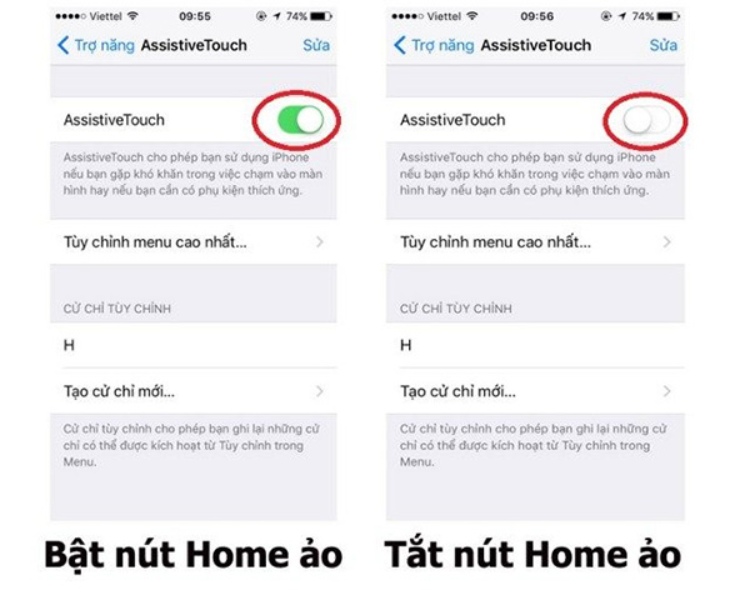 Bật nút Home ảo trên iPhone 11 8
