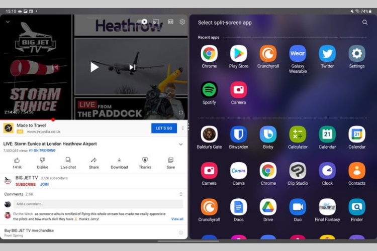 cách chia đôi màn hình trên các dòng khác của samsung 3