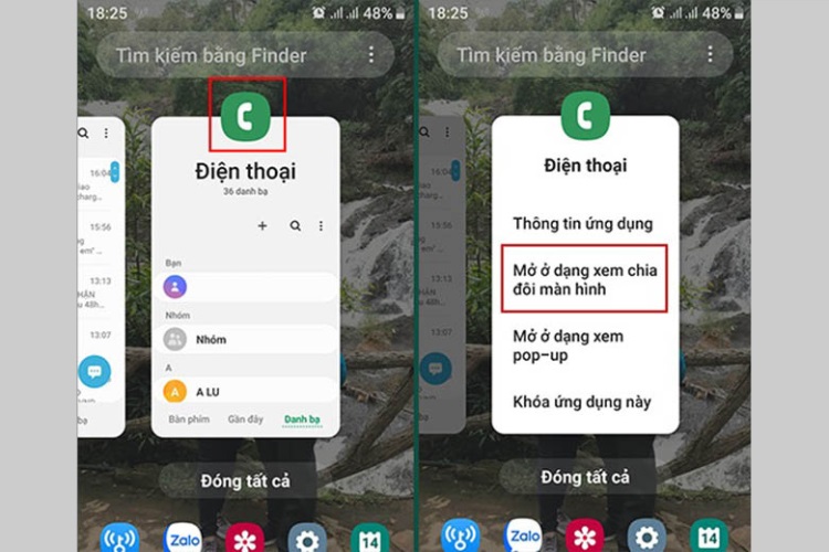 cách chia đôi màn hình trên các dòng khác của samsung