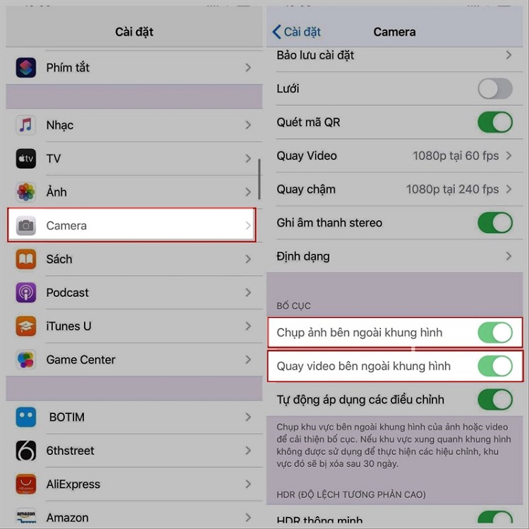 Chụp ảnh bên ngoài khung hình