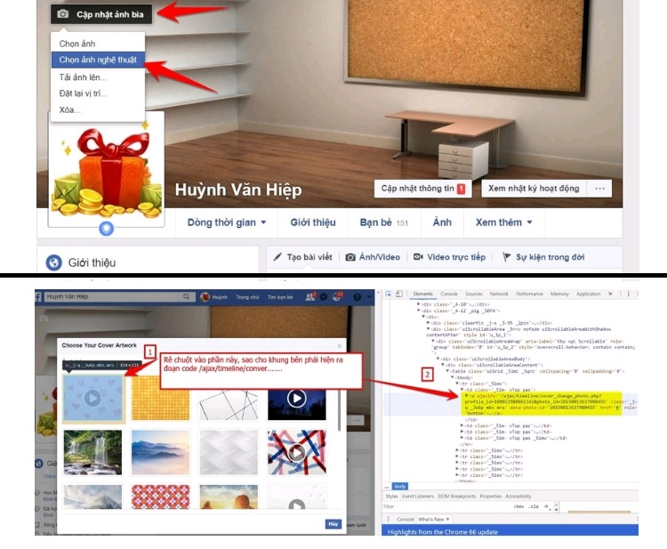 Bước nhấn vào mục Chọn ảnh nghệ thuật và nhấn tổ hợp phím