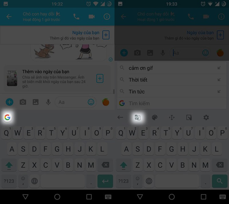 dịch tin nhắn messenger