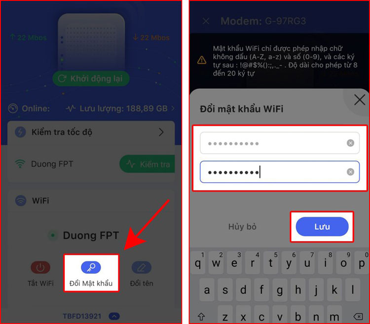 cách đổi mật khẩu WiFi