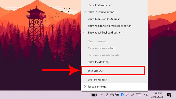 thanh taskbar win 10 bị đơ