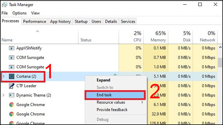 thanh taskbar win 10 bị đơ khắc phục nhanh
