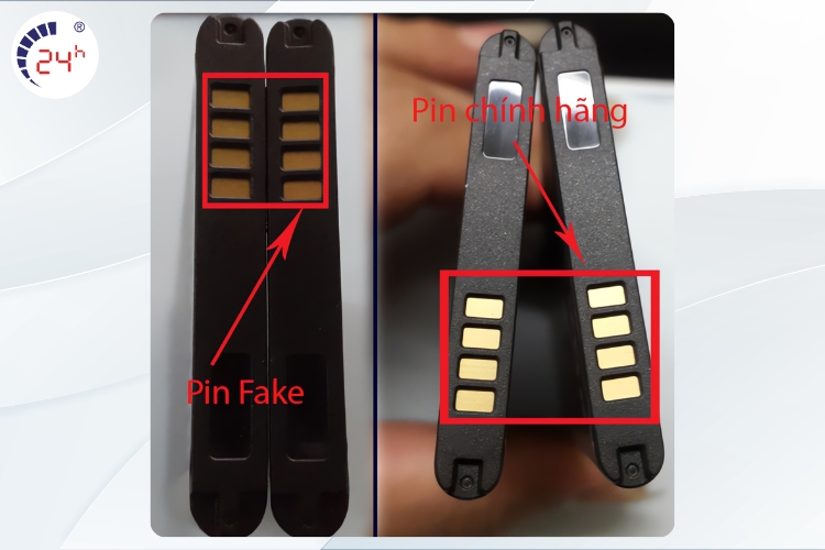 kiểm tra miếng đồng trên pin Samsung