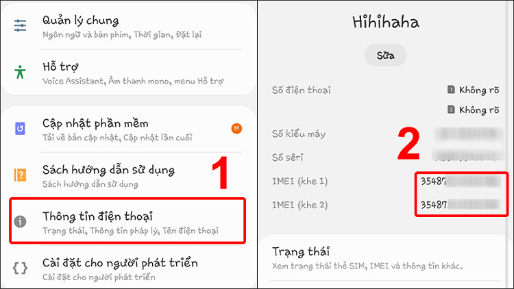 cách kiểm tra xuất xứ điện thoại Samsung 
