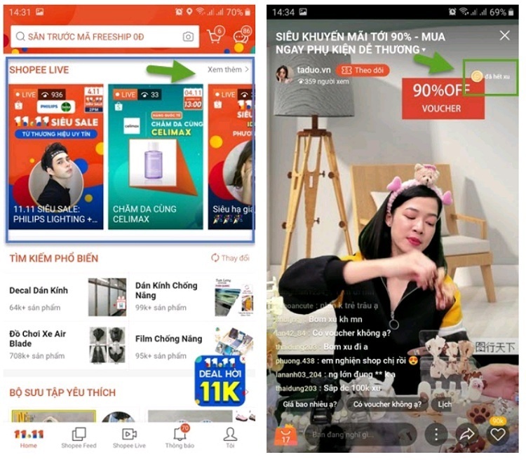 Bạn có thể kiếm xu từ việc xem livestream