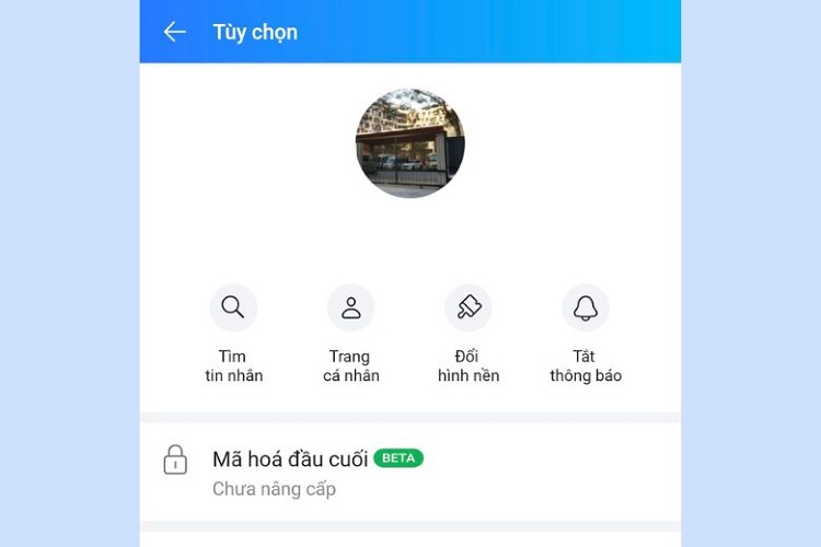 Nhấn vào mục Mã hoá đầu cuối