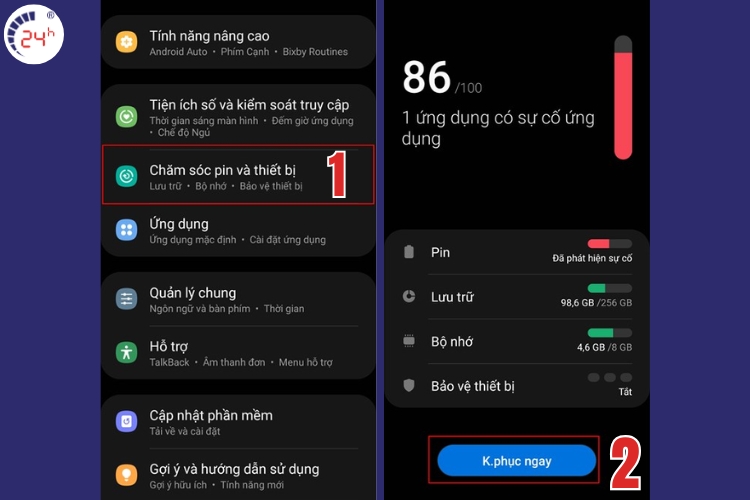 chế độ tối ưu hóa pin