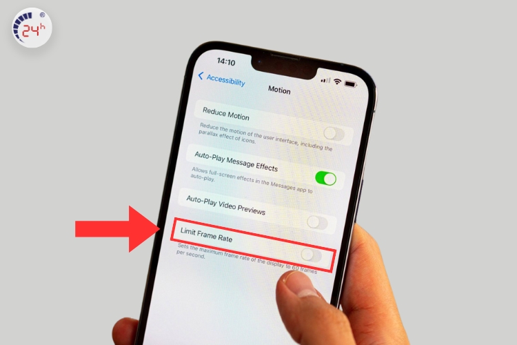 Bật giảm promotion để tiết kiệm pin trên iPhone 15 Pro Max