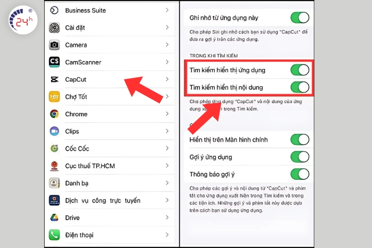 Tắt tính năng tìm kiếm nhanh trong Spotlight để tiết kiệm pin cho iPhone 15