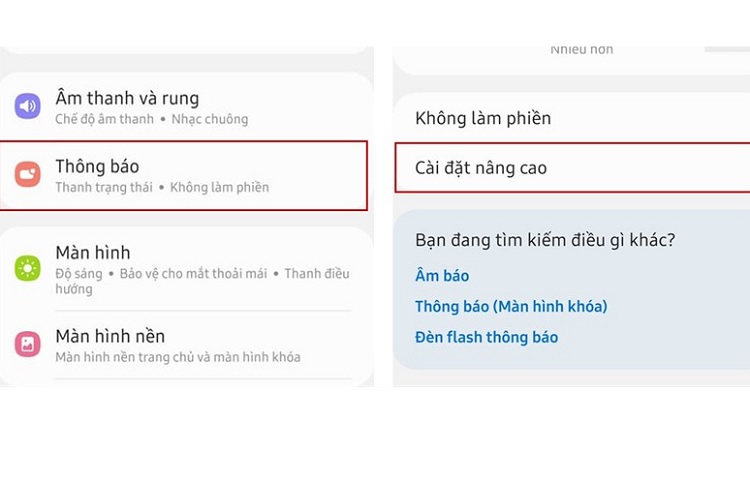 Lựa chọn mục Cài đặt nâng cao