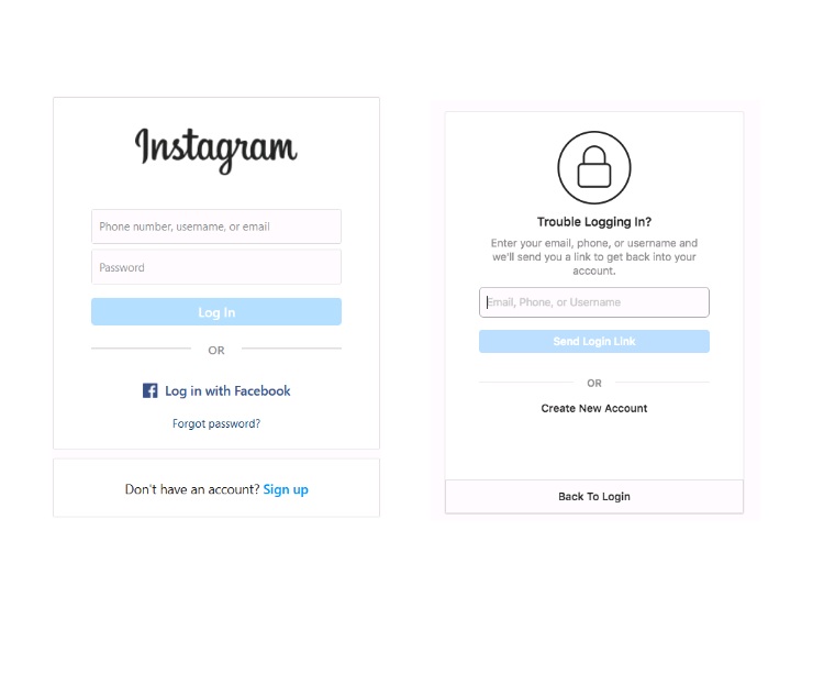 Vào mục Sự cố đăng nhập để lấy lại tài khoản Instagram