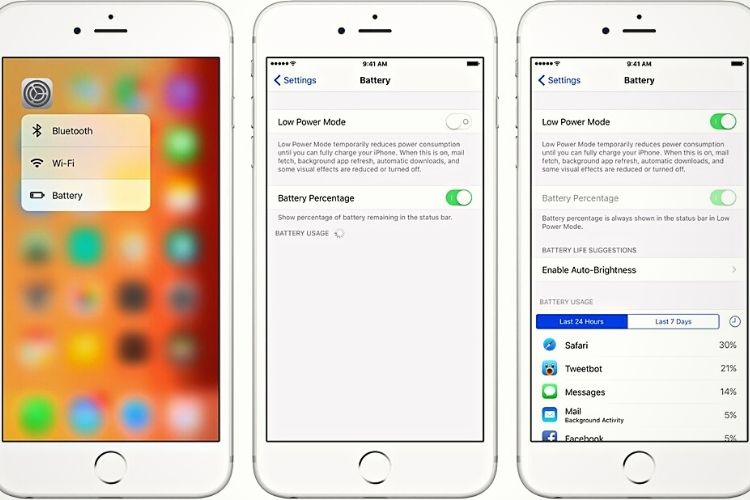 Bật chế độ tiết kiệm pin dễ dàng bằng 3D Touch 