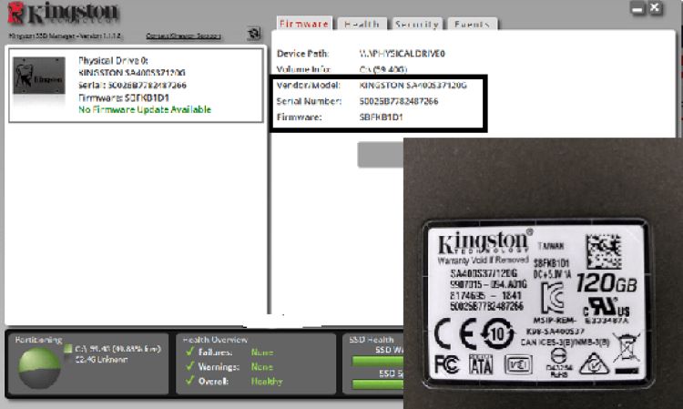 Phần mềm Kingston SSD Manager 