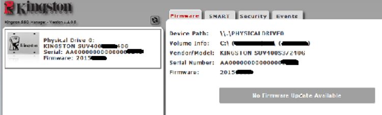 Ví dụ về ổ cứng SSD Kingston