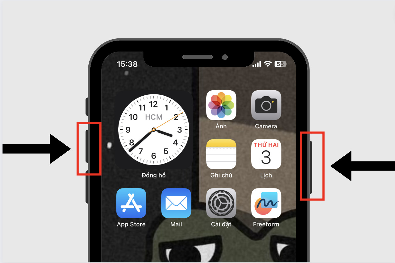 Cách chụp ảnh iPhone 11 Pro Max bằng phím vật lý