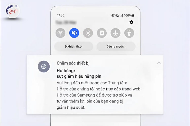 Thông báo bảo trì Samsung