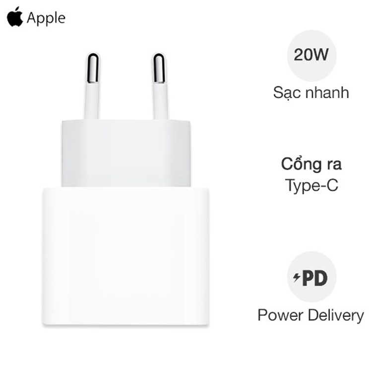 Cốc sạc nhanh Apple iPhone 20W Type-C 