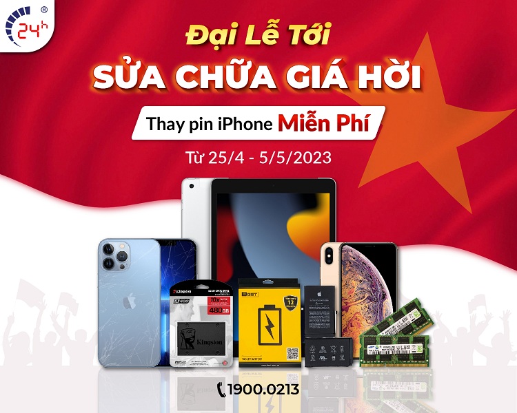 Đại Lễ Tới - Sửa Chữa Giá Hời - Khách hàng sẽ có nhiều trải nghiệm tuyệt vời khi đến Bệnh Viện Điện Thoại Laptop 24h